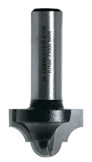Fresa de Perfil para Cajones LEMAN Ø19 mm Vástago 8 mm Carburo para Madera Dura y Blanda