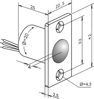 Pestillo eléctrico de bola EFF EFF 25V 2.0Ah con cable 10 cm - Ref. 10400