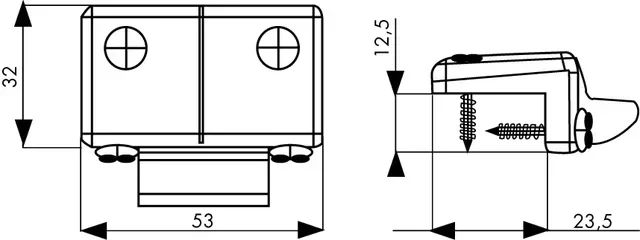 Gâche réglable haute latérale ISEO zamak 14-24mm porte anti-panique Idea Base Push