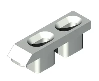 Gâchealu blanc entraxe 70mm aluminium porte LA CROISEE DS référence 2227-036