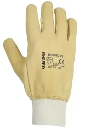 Gants cuir fleur bovin hydrofuges SINGER 50GHBBC protection imperméable travail