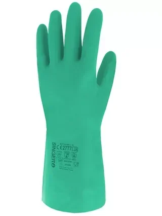 Gants nitrile vert floqué 30 cm NIT1538 SINGER protection professionnelle