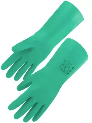 Gants nitrile vert floqué 30 cm NIT1538 SINGER protection professionnelle