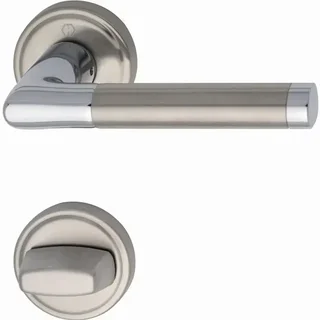 HOPPE Capri Interior Door Handle Set Chrome Brass Satin Stainless Steel with Key