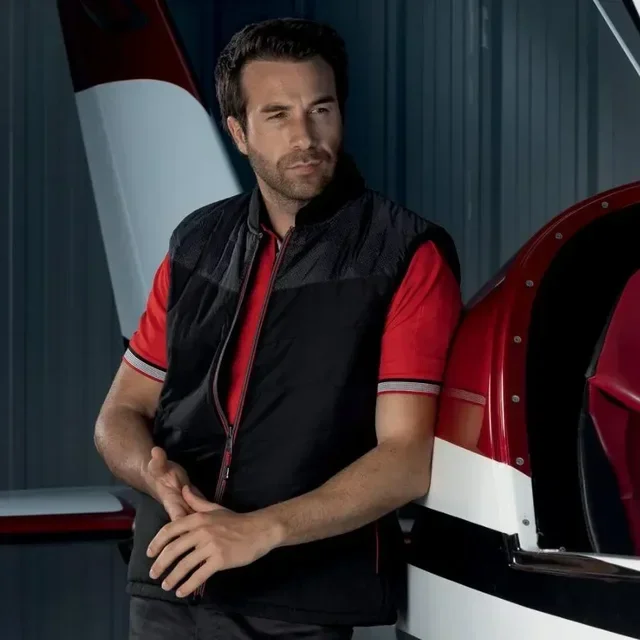 Chaleco de trabajo acolchado reversible FACOM Flag Negro/Rojo - FXWW5010E