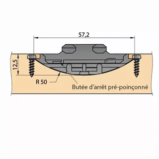 Assembleur à coulisse KNAPP K026 zamak fixation meuble invisible