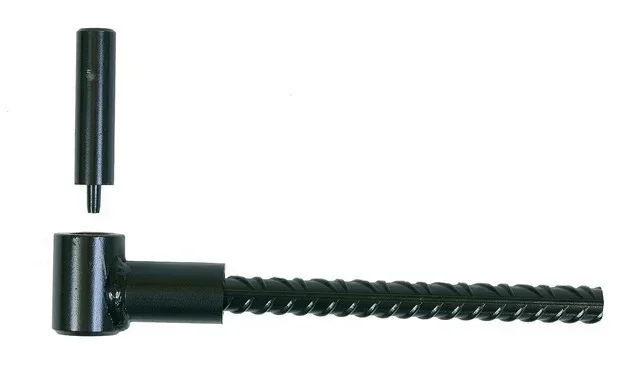 Black hinge Ø14 rebar 12x170 mm for double shutter ING FIXATIONS