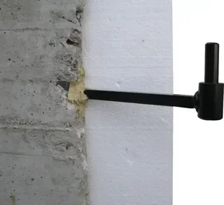 Black cataphoresis hinge Ø14 external chemical insulation square pin 12x260 - A001235