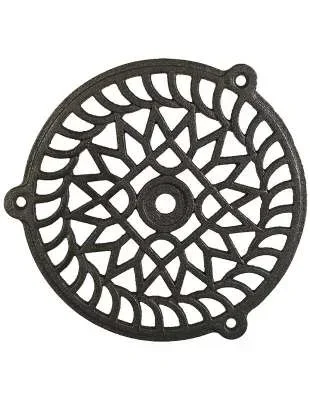 Grille d'aération ronde en fonte ROLLINGER Ø 11 cm pour cheminée