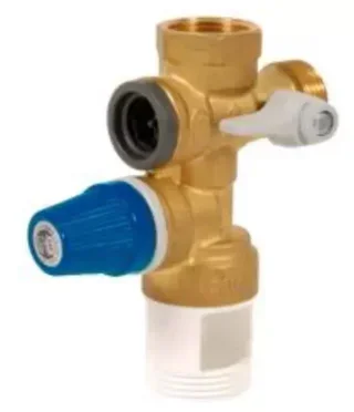 Groupe sécurité chauffe-eau 3/4" laiton inox NF EN 1487