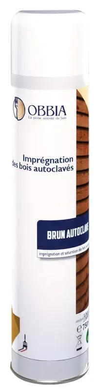 Imprégnation bois autoclave vert 750ml OBBIA spray protection hydrofuge