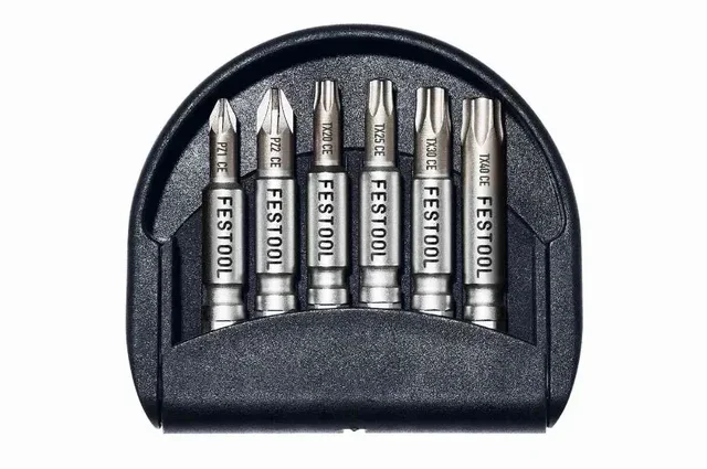 FESTOOL 205087 CENTRO Bit-Set 1 Screwdriver Bit Set - 6 Pieces Torx and Pozidriv 50mm - Impact Driver Bits for Woodworking