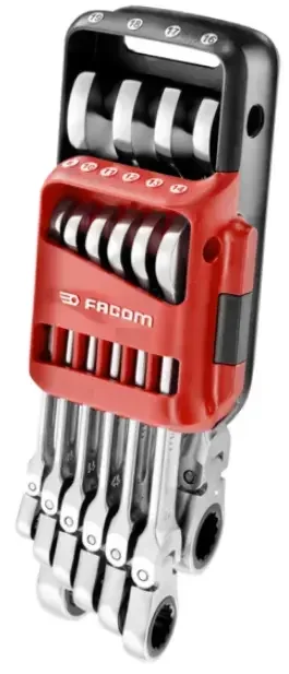 Set 10 chiavi combinate a cricchetto FACOM 467BF.JP10PB custodia Pocket 8-19mm