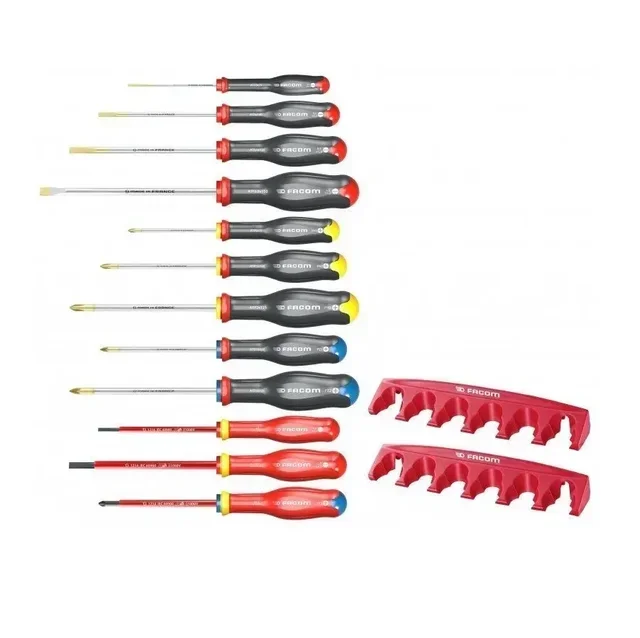 Set di 12 cacciaviti Protwist FACOM AT.J12R1PB - Taglio Phillips Pozidriv