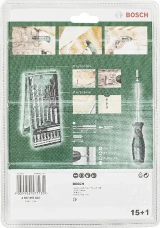 Bosch 2607017654 Mini X-Line Screwdriver Bit Set 14 Pieces Drill Bits Holder