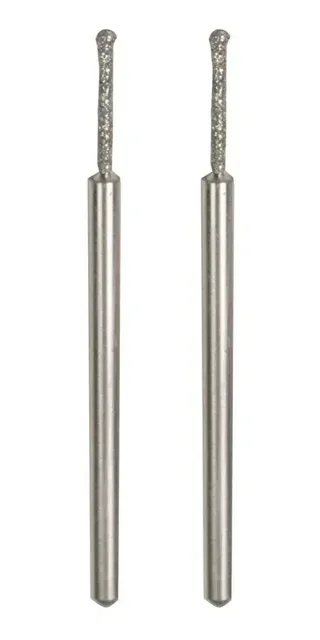 Jeu 2 forets diamantés sphériques verre Ø1,2mm Proxxon 28230