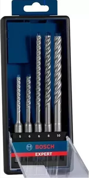 Jeu 5 forets béton SDS-Plus Bosch 7X Expert Ø 5-6-8-10mm coffret