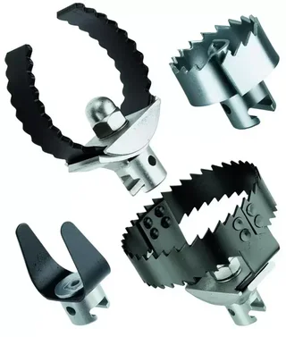 Juego 5 Herramientas Desatascador VIRAX 22 mm Cabezales Espiral Cuchilla Fresadora Llave Desacoplamiento 293151