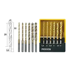 Jeu 6 fraises spirales HSS PROXXON 28876 bois métal inox