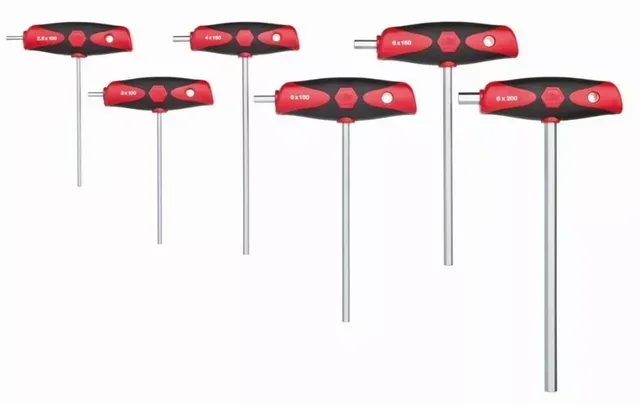 Jeu 6 tournevis hexagonaux ComfortGrip WIHA 26247 acier chrome-vanadium