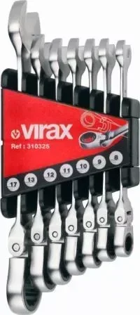 Set di 7 chiavi a cricchetto con testa flessibile VIRAX 310325 8-17 mm