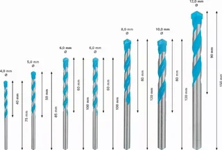 Juego 7 Brocas Multi-Material Bosch CYL-9 Expert Ø4-12mm