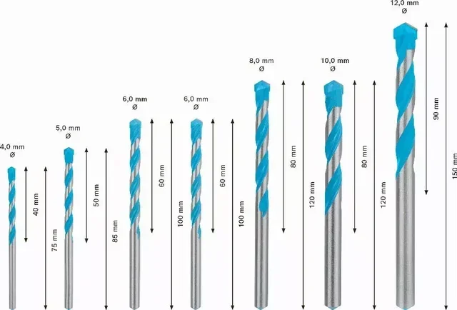 Coffret 7 forets multi-matériaux Bosch CYL-9 Expert Ø4-12mm