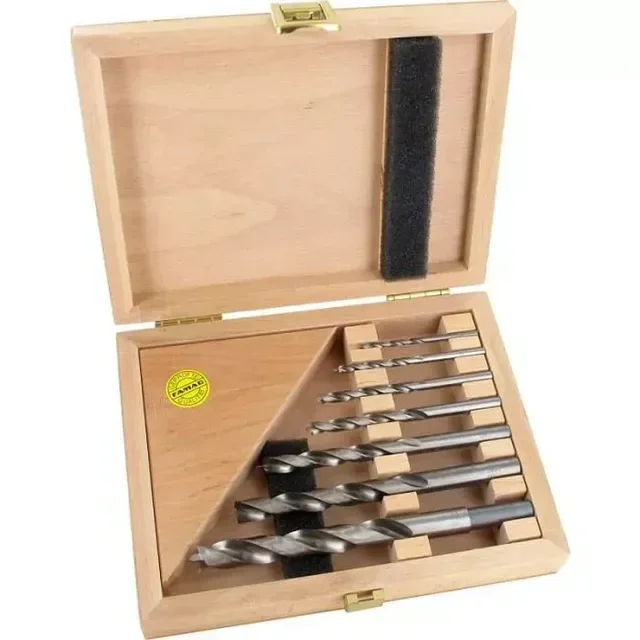 FAMAG 1591.507 HSS Helical Drill Bit Set 7 Pieces 3-12 mm Wood
