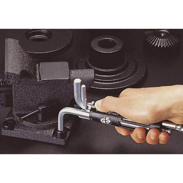 Jeu 8 clés mâles 6 pans sphérique longues KS TOOLS 2-10mm