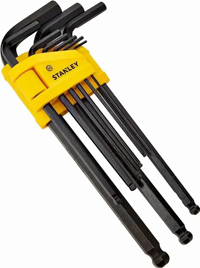 Jeu de 9 clés mâles hexagonales coudées Stanley FatMax 1,5 à 10 mm chrome vanadium