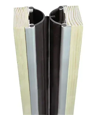 Jeu battement coupe-feu JOURJON 2m50 kit 2 portes avec joints néoprène et profilés aluminium référence 261124