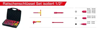 Set chiavi a cricchetto isolate Wiha 1000V 1/2" 21 pezzi EN 60900