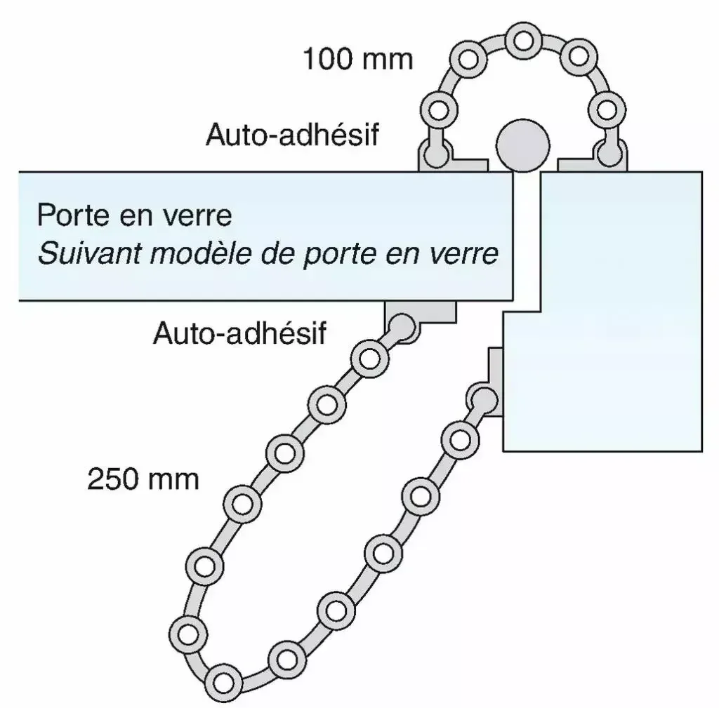 Joint anti-pince-doigt WATTELEZ 2050mm gris école crèche sécurité porte