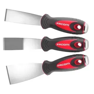 FACOM 235.J1PB Stainless Steel Scraper Set 3 Pieces - Metal Scraping Tools for Mechanics and DIY
