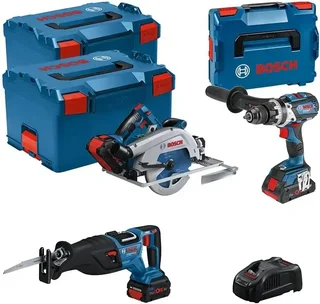 Bosch 18V 3-Tool Combo Kit GSB+GKS+GSA with Procore Batteries Charger in L-Boxx
