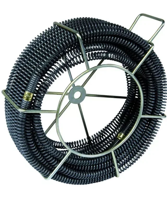 Kit VIRAX 5 secciones espiral desatascadora núcleo plástico 22mm 4,5m + jaula desatascadora VAL 96QC