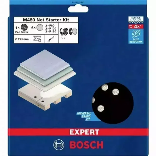 Bosch Expert M480 Sanding Sheets Set 6 Pieces 225 mm Diameter Giraffe Sander