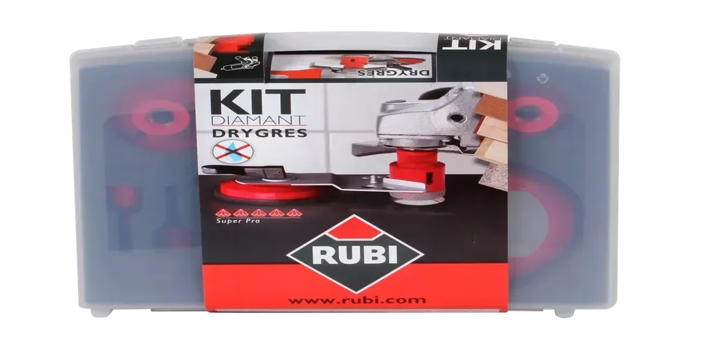 Set 6 Frese a Tazza Diamantate DRYGRES M14 Rubi Ø 6-68 mm per Foratura Ceramica e Gres