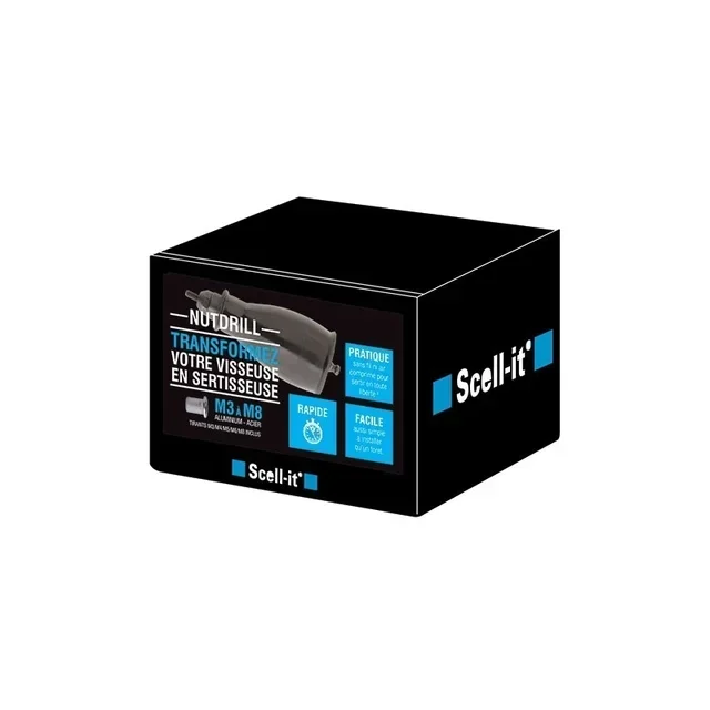 Kit adaptateur visseuse sertisseuse écrous M3-M8 SCELL-IT