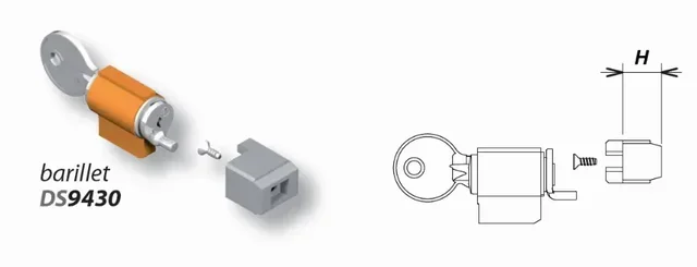 Kit barillet LA CROISEE DS Solo Senzo 27-31 mm réf. 9432-MV