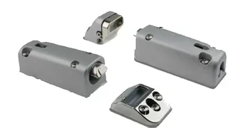 Kit pênes verticaux haut-bas noir zamac gâches porte 8401I