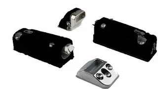 Kit pênes verticaux haut-bas noir zamac gâches porte 8401I