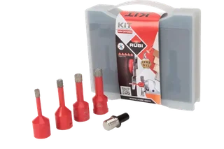 Kit Seghe a Tazza Diamantate Rubi Mini Drygres 6-12mm Ceramica Gres Porcellanato