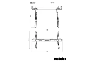 Kit support travail MAB 82 Metabo 626990000 - tréteaux professionnels réglables