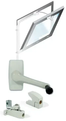 Kit imposte manivelle Windy 605 blanc SOUCHIER 6,05 m châssis abattant - Réf. 26812