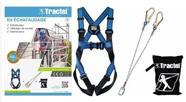 Kit Échafaudage TRACTEL Harnais HT22 Longe Double 70152