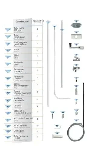 Kit Fermeture à Manivelle Windy 605 Noir SOUCHIER Châssis Abattant 6,05m