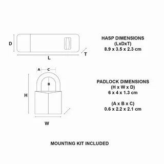 Cadenas Master Lock 140703EURD 40mm avec moraillon 89mm acier cémenté