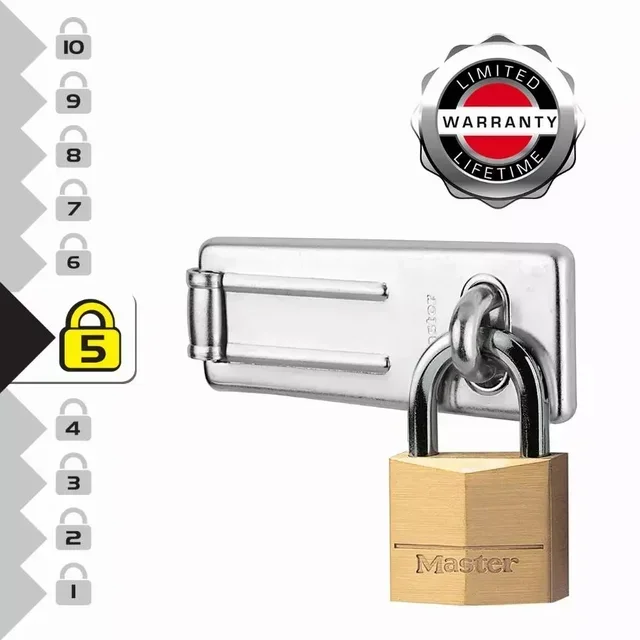 Cadenas Master Lock 140703EURD 40mm avec moraillon 89mm acier cémenté