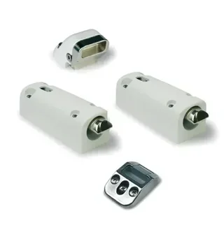 Kit tringles haut/bas FAPIM 8401I blanc 9010 avec gâche crémone pompier Panama